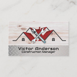 General Contractor Home Repair Fixes Business Card