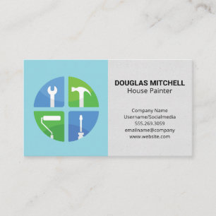 General Contractor   Home Repair Tools Business Card