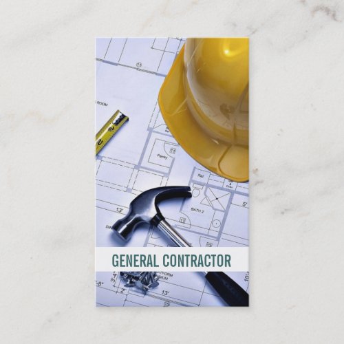 General Contractor Manager Builder Construction Business Card