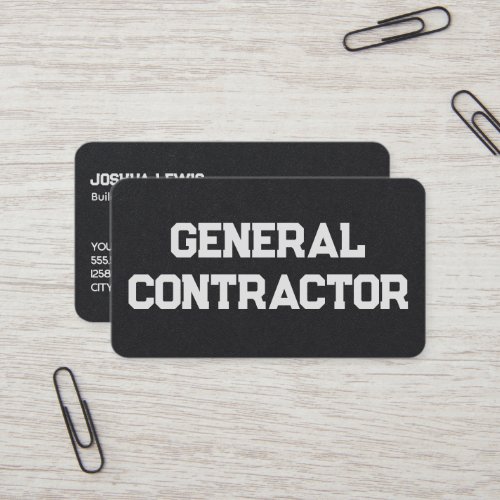 General Contractor QR Business Card