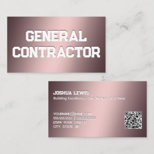 General Contractor QR Business Card