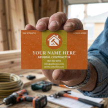 General Contractor Rustic Orange & Yellow Texture