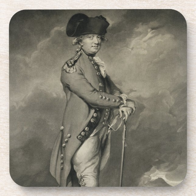General Cornwallis (1738-1805) engraved by John Jo Beverage Coaster (Front)