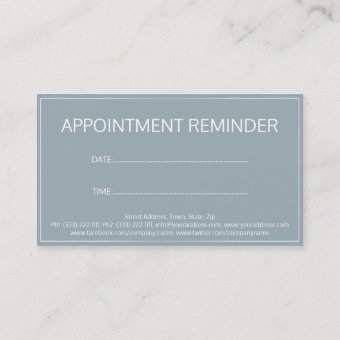 General Dentist Appointment Reminder Business Card | Zazzle