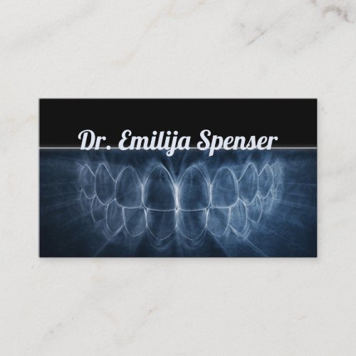 General Dentist Blue Teeth Smile Business Card