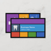 General Dentist - Colorful Tiles Creative Business Card (Front/Back)