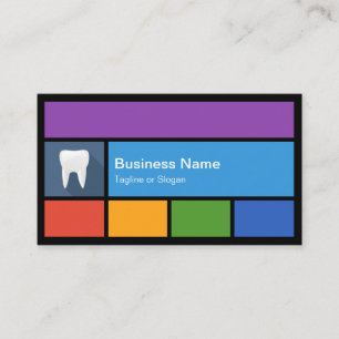 General Dentist - Colorful Tiles Creative Business Card