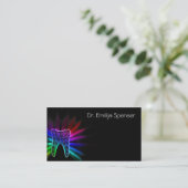 General Dentist Rainbow Color Tooth Black Card (Standing Front)