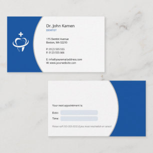 General Dentist Teeth Appointment Card