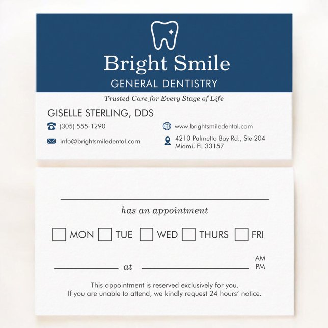General Dentistry Office Appointment Reminder   Business Card (Creator Uploaded)