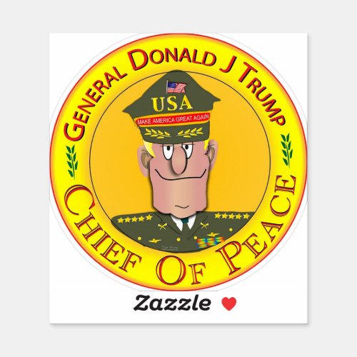 General Donald J Trump Custom_Cut Vinyl Sticker