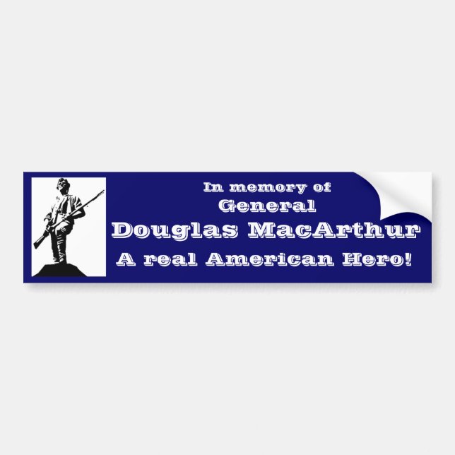 General Douglas MacArthur Bumper Sticker (Front)