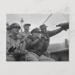 General Douglas MacArthur Shelling of Inchon Postcard