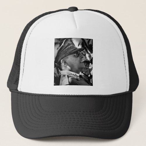General Douglas MacArthur with Corncob Pipe Trucker Hat