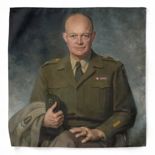 General Dwight Eisenhower 5 Star Painted Portrait Bandana