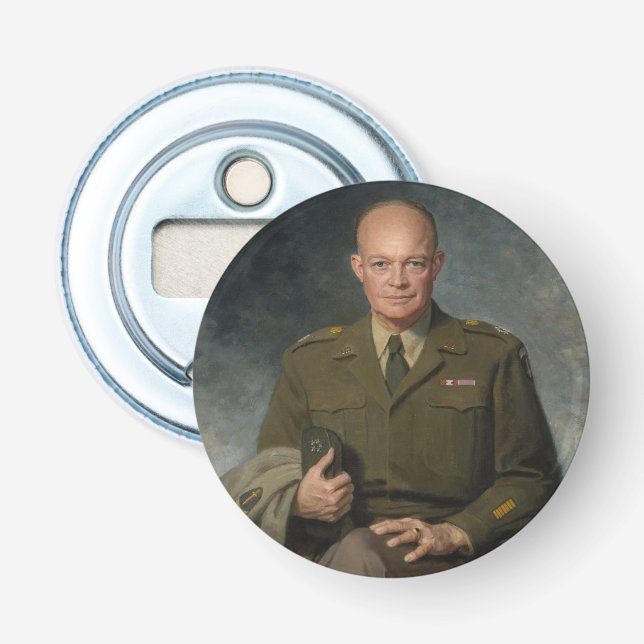 General Dwight Eisenhower 5 Star Painted Portrait Bottle Opener (Front)