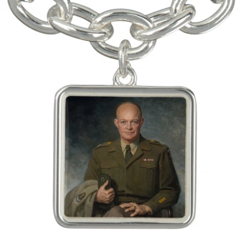 General Dwight Eisenhower 5 Star Painted Portrait Bracelet