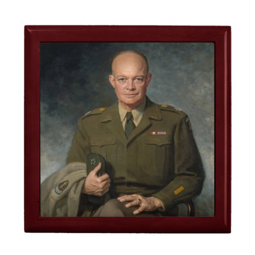 General Dwight Eisenhower 5 Star Painted Portrait Gift Box