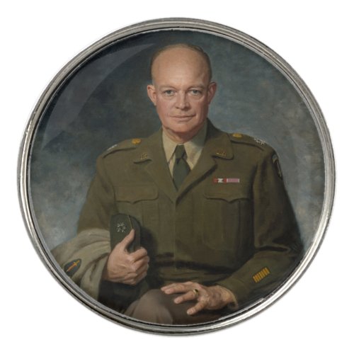 General Dwight Eisenhower 5 Star Painted Portrait Golf Ball Marker