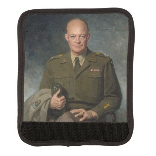 General Dwight Eisenhower 5 Star Painted Portrait Luggage Handle Wrap