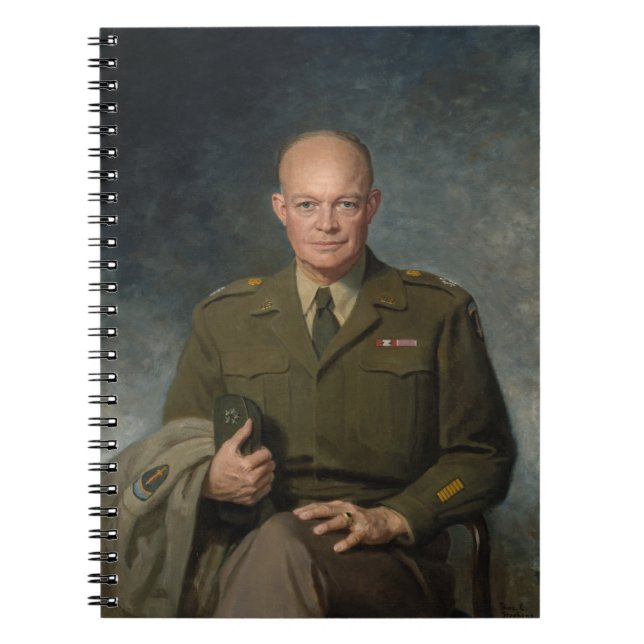 General Dwight Eisenhower 5 Star Painted Portrait Notebook (Front)