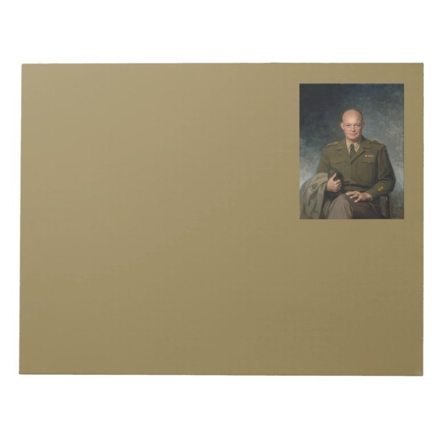 General Dwight Eisenhower 5 Star Painted Portrait Notepad (Front)