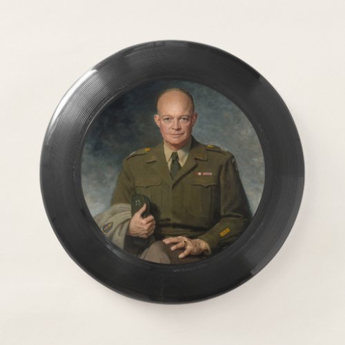 General Dwight Eisenhower 5 Star Painted Portrait Wham_O Frisbee