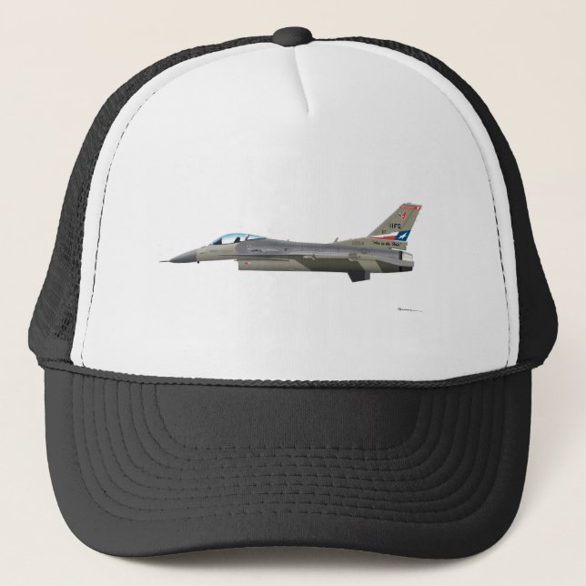 General Dynamics F-16D Fighting Falcon Tex ANG col Trucker Hat (Front)