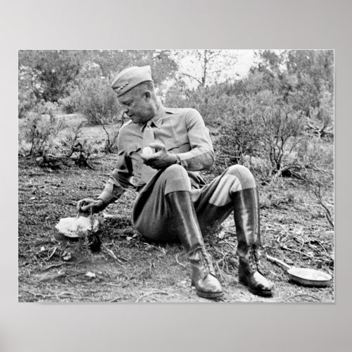 General Eisenhower Having Lunch _ WW2 Poster