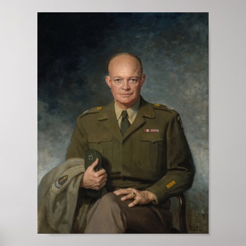 General Eisenhower Portrait _ Thomas Edgar Stephen Poster