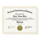 General Equivalency Diploma, High & Home School