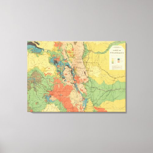 General Geological Map of Colorado Canvas Print