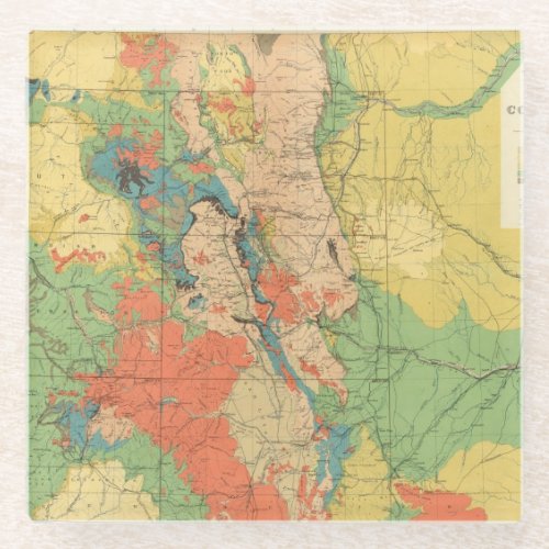General Geological Map of Colorado Glass Coaster