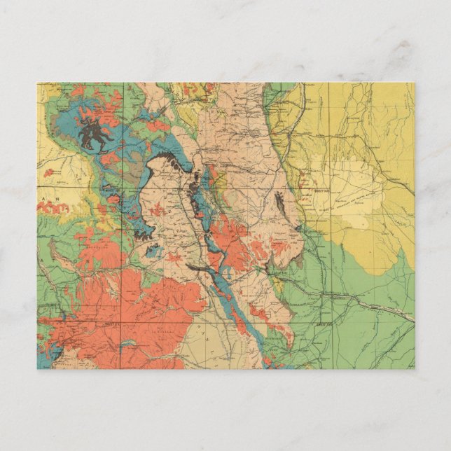 General Geological Map of Colorado Postcard (Front)