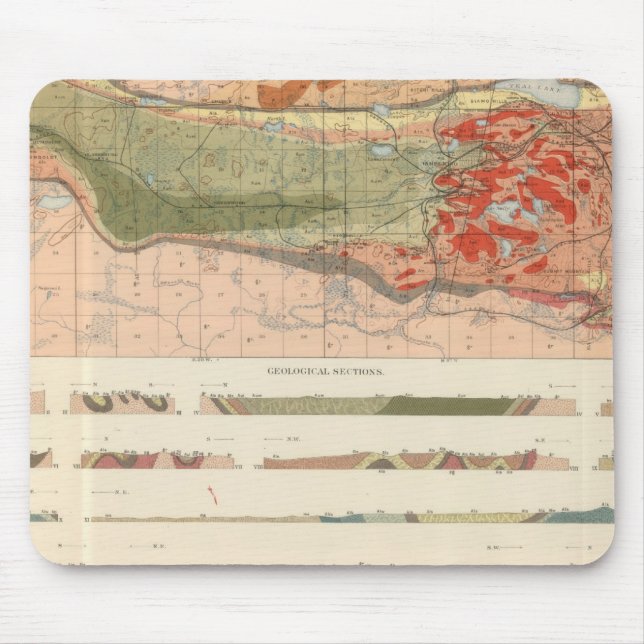 General Geological Map of the Marquette District Mouse Pad (Front)
