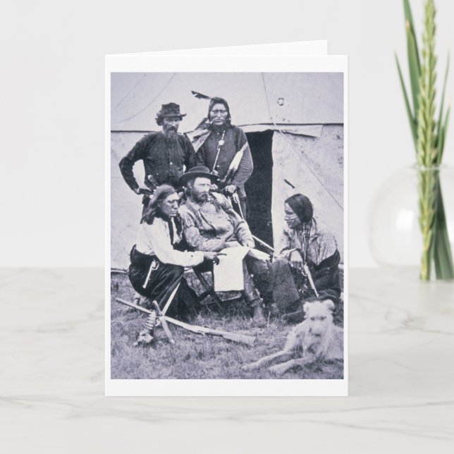 General George A. Custer (1839-76) with his Indian Card (Front)