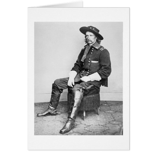 General George A. Custer (b/w photo) Cards (Front)