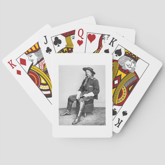 General George A. Custer (b/w photo) Poker Cards (Back)