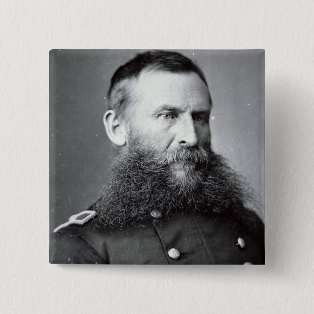 General George Crook (b/w photo) Button (Front)
