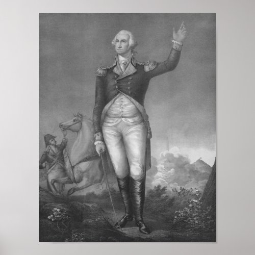 General George Washington In Uniform Lithograph Poster
