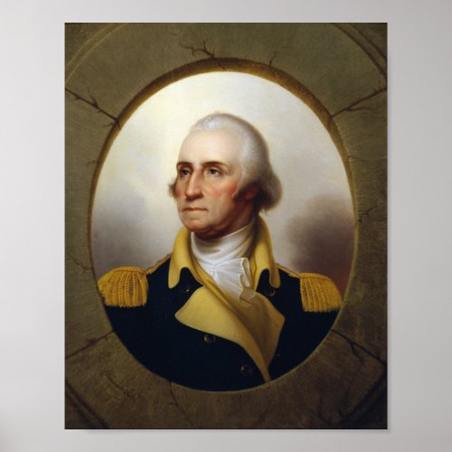 General George Washington Porthole Painting Poster
