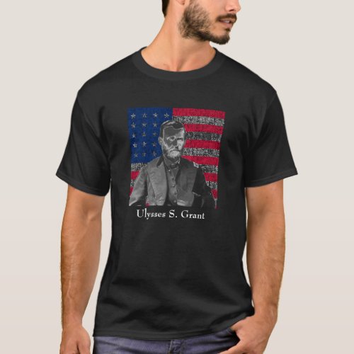 General Grant and The American Flag T_Shirt