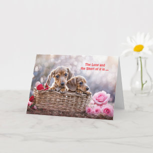 General Happy Valentines Day with Cute Dachshund Card