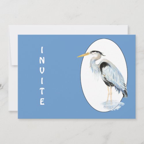 General Invite,Customize Great Blue Heron Bird