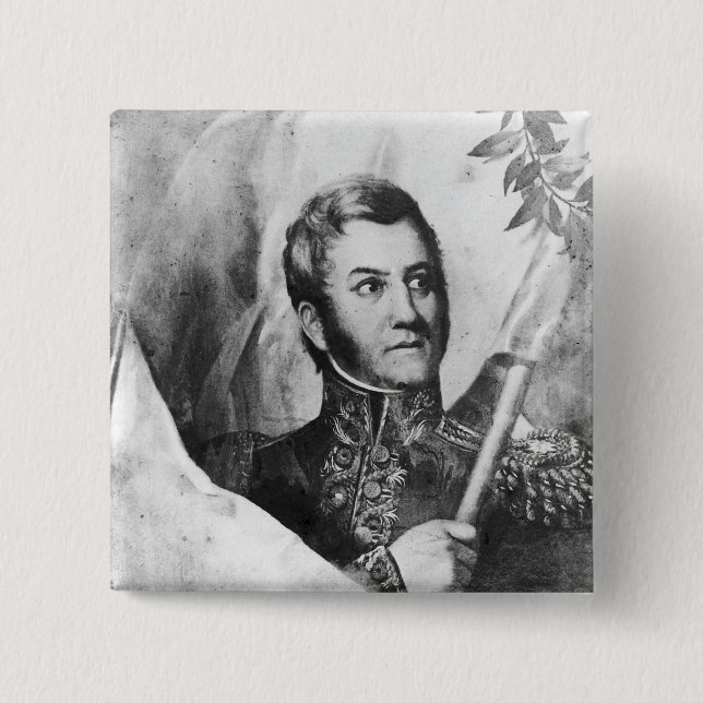 General Jose de San Martin Pinback Button (Front)