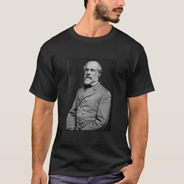 General lee and quote - black T-Shirt (Front)