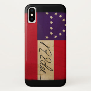 General Lee Headquarters Flag with Signature iPhone XS Case