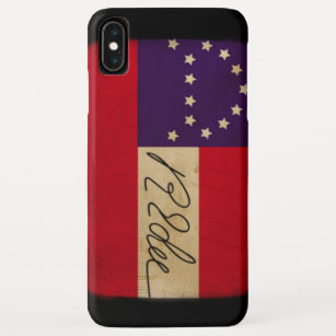 General Lee Headquarters Flag with Signature iPhone XS Max Case