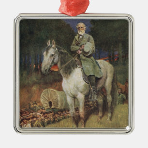 General Lee on his Famous Charger, 'Traveller' Metal Ornament