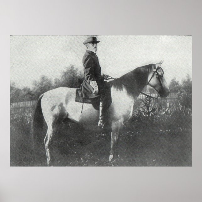 General Lee riding Traveler Poster (Front)